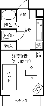 龍ケ崎ウィークリーマンションの間取図